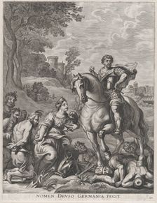 Plate 29: Germany conquered by Drusus; from Guillielmus Becanus's Serenissimi Principis F..., 1636. Creator: Jacob Neeffs