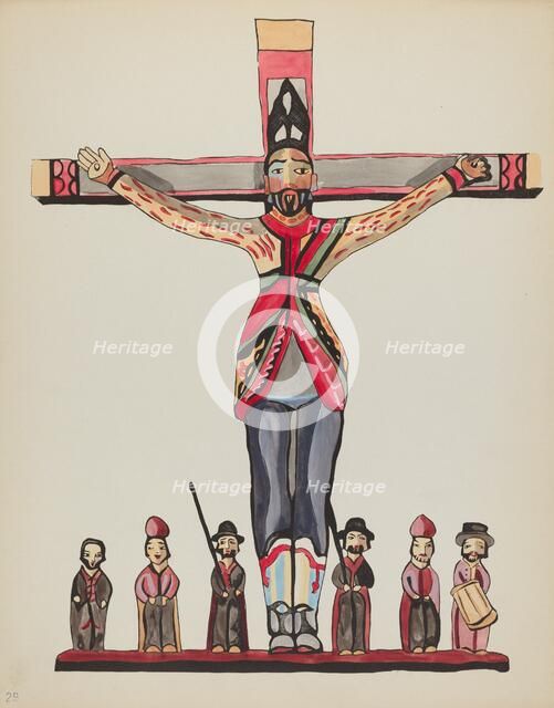 Plate 29: Saint Acacius: From Portfolio "Spanish Colonial Designs of New Mexico", 1935/1942. Creator: Unknown.