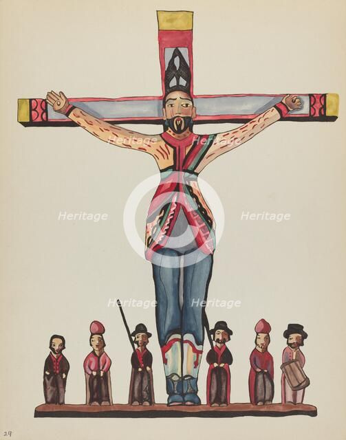 Plate 29: Saint Acacius: From Portfolio "Spanish Colonial Designs of New Mexico", 1935/1942. Creator: Unknown.