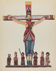 Plate 29: Saint Acacius: From Portfolio "Spanish Colonial Designs of New Mexico", 1935/1942. Creator: Unknown