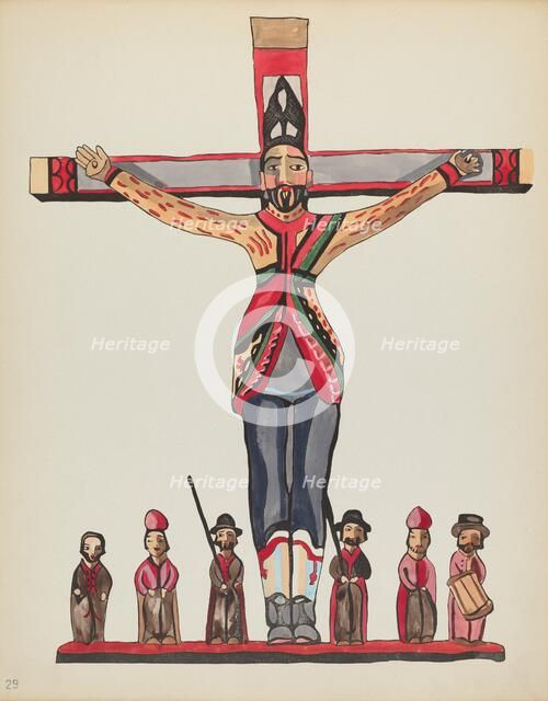Plate 29: Saint Acacius: From Portfolio "Spanish Colonial Designs of New Mexico", 1935/1942. Creator: Unknown.