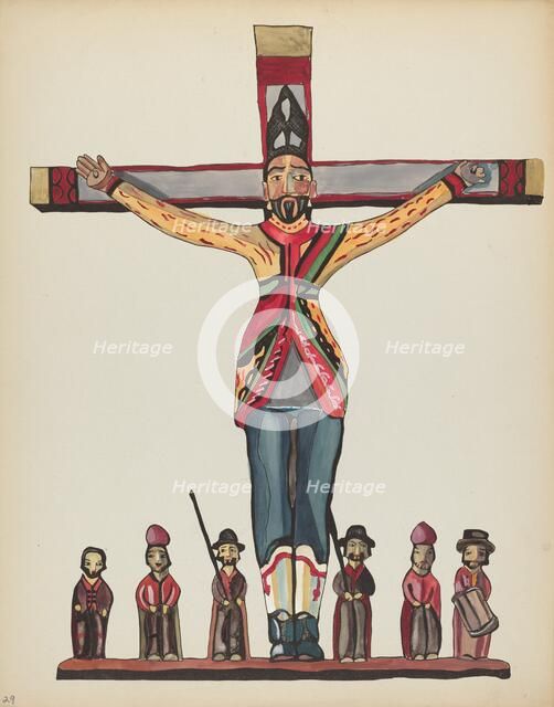Plate 29: Saint Acacius: From Portfolio "Spanish Colonial Designs of New Mexico", 1935/1942. Creator: Unknown.