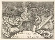 Plate 3: trophies of Roman arms from decorations above the windows on the second floor of ..., 1656. Creator: Giovanni Battista Galestruzzi