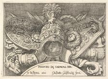 Plate 3: trophies of Roman arms from decorations above the windows on the second floor of ..., 1656. Creator: Giovanni Battista Galestruzzi