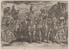 Plate 3: Abraham Taking Lot and His Family to His Own Land, from The Battles..., ca. 1590-ca. 1610. Creator: Antonio Tempesta