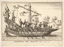 Plate 3: Captain of the army of Chalchis (Capitana del armata de Colco), from the series ..., 1664. Creator: Unknown
