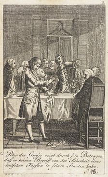 Plate 3 for History of Brandenburg for 1793 1792. Creator: Daniel Nikolaus Chodowiecki