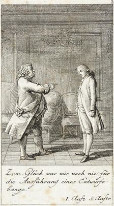 Plate 3 for Schiller's Intrigue and Love 1785. Creator: Daniel Nikolaus Chodowiecki