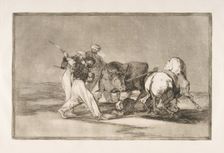Plate 3 of the Tauromaquia':The Moors settled in Spain, giving up the superstitions of th..., 1816. Creator: Francisco Goya