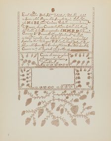 Plate 3: Pecos Book of Visitations: From Portfolio "Spanish Colonial Designs of New Mexico", 1935/19 Creator: Unknown
