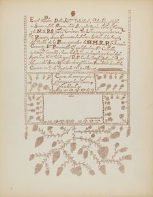 Plate 3: Pecos Book of Visitations: From Portfolio "Spanish Colonial Designs of New Mexico", 1935/19 Creator: Unknown