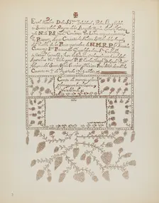 Plate 3: Pecos Book of Visitations: From Portfolio "Spanish Colonial Designs of New Mexico", 1935/19 Creator: Unknown