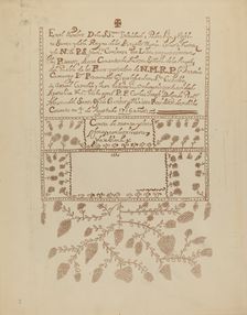 Plate 3: Pecos Book of Visitations: From Portfolio "Spanish Colonial Designs of New Mexico", 1935/19 Creator: Unknown
