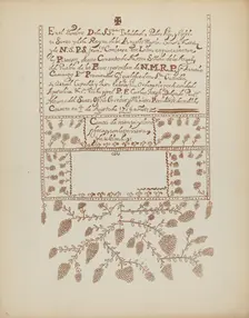 Plate 3: Pecos Book of Visitations: From Portfolio "Spanish Colonial Designs of New Mexico", 1935/19 Creator: Unknown