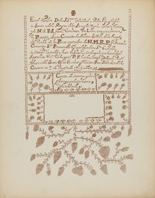 Plate 3: Pecos Book of Visitations: From Portfolio "Spanish Colonial Designs of New Mexico", 1935/19 Creator: Unknown