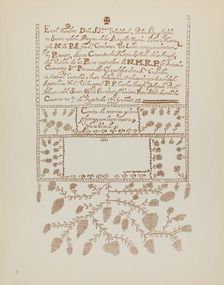 Plate 3: Pecos Book of Visitations: From Portfolio "Spanish Colonial Designs of New Mexico", 1935/19 Creator: Unknown