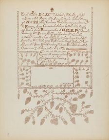 Plate 3: Pecos Book of Visitations: From Portfolio "Spanish Colonial Designs of New Mexico", 1935/19 Creator: Unknown