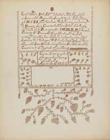 Plate 3: Pecos Book of Visitations: From Portfolio "Spanish Colonial Designs of New Mexico", 1935/19 Creator: Unknown