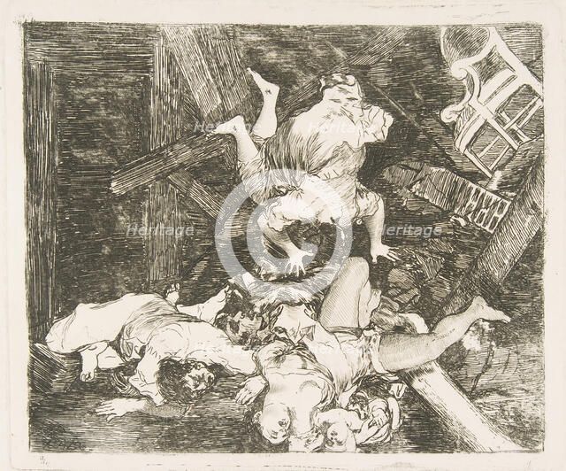 Plate 30 from 'The Disasters of War' (Los Desastres de la Guerra): 'Ravages of War.' (Estr..., 1810. Creator: Francisco Goya.