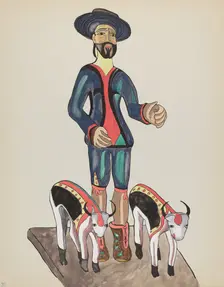 Plate 30: Saint Isidore: From Portfolio "Spanish Colonial Designs of New Mexico", 1935/1942. Creator: Unknown