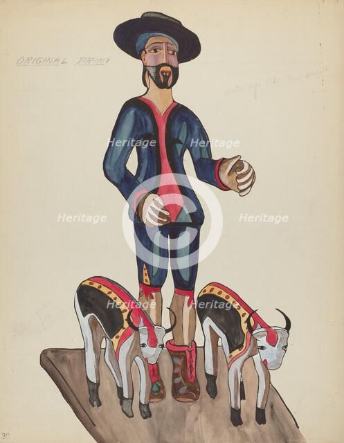 Plate 30: Saint Isidore: From Portfolio "Spanish Colonial Designs of New Mexico", 1935/1942. Creator: Unknown.