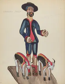 Plate 30: Saint Isidore: From Portfolio "Spanish Colonial Designs of New Mexico", 1935/1942. Creator: Unknown