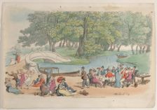 Plate 30: The Social Day, from "World in Miniature", 1816., 1816. Creator: Thomas Rowlandson
