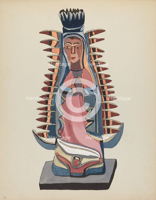 Plate 31: Our Lady of Guadalupe: From Portfolio "Spanish Colonial Designs of New Mexico", 1935/1942. Creator: Unknown.