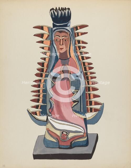 Plate 31: Our Lady of Guadalupe: From Portfolio "Spanish Colonial Designs of New Mexico", 1935/1942. Creator: Unknown.