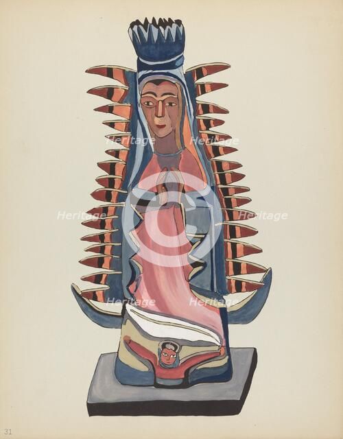 Plate 31: Our Lady of Guadalupe: From Portfolio "Spanish Colonial Designs of New Mexico", 1935/1942. Creator: Unknown.