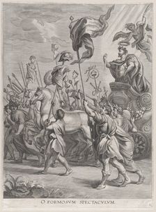 Plate 31: The triumph of Scipio Africanus; from Guillielmus Becanus's Serenissimi Princip..., 1636. Creators: Jacob Neeffs, Johannes Meursius, Willem van der Beke