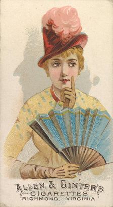 Plate 32, from the Fans of the Period series (N7) for Allen & Ginter Cigarettes Brands, 1889. Creator: Allen & Ginter