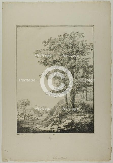 Plate 32 from Blatt Baum und Landschafts Studien, c.1810. Creator: Lorenz Ekemann Alesson.