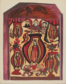 Plate 32: Our Lady of Guadalupe": From Portfolio "Spanish Colonial Designs of New Mexico", 1935/1942 Creator: Unknown