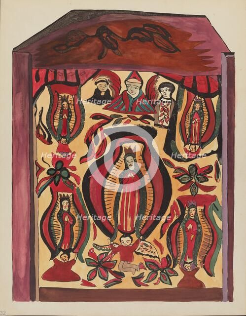 Plate 32: Our Lady of Guadalupe": From Portfolio "Spanish Colonial Designs of New Mexico", 1935/1942 Creator: Unknown.