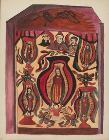 Plate 32: Our Lady of Guadalupe: From Portfolio "Spanish Colonial Designs of New Mexico", 1935/1942. Creator: Unknown