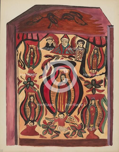 Plate 32: Our Lady of Guadalupe: From Portfolio "Spanish Colonial Designs of New Mexico", 1935/1942. Creator: Unknown.