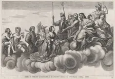 Plate 32: Venus asking Jupiter for protection; from Guillielmus Becanus's Serenissimi Pri..., 1636. Creators: Johannes Meursius, Willem van der Beke