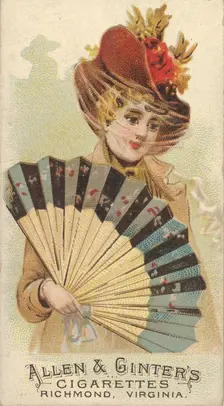 Plate 33, from the Fans of the Period series (N7) for Allen & Ginter Cigarettes Brands, 1889. Creator: Allen & Ginter