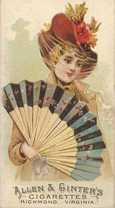 Plate 33, from the Fans of the Period series (N7) for Allen & Ginter Cigarettes Brands, 1889. Creator: Allen & Ginter