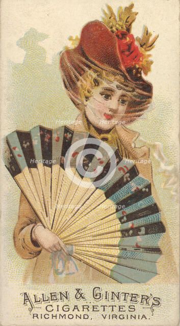 Plate 33, from the Fans of the Period series (N7) for Allen & Ginter Cigarettes Brands, 1889. Creator: Allen & Ginter.