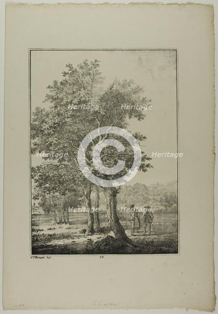 Plate 33 from Blatt Baum und Landschafts Studien, c.1810. Creator: Lorenz Ekemann Alesson.