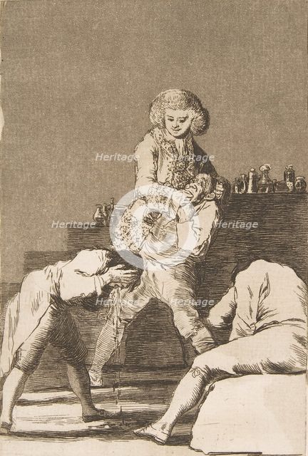 Plate 33 from 'Los Caprichos':To the Count Palatine (Al Conde Palatino.), 1799. Creator: Francisco Goya.