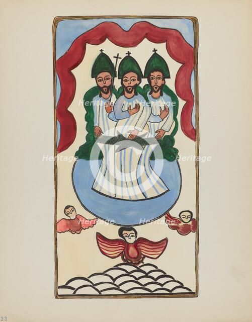 Plate 33: The Holy Trinity: From Portfolio "Spanish Colonial Designs of New Mexico", 1935/1942. Creator: Unknown.