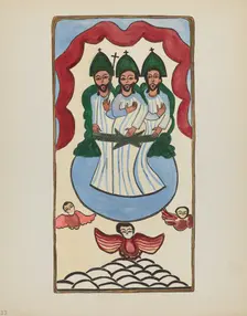 Plate 33: The Holy Trinity: From Portfolio "Spanish Colonial Designs of New Mexico", 1935/1942. Creator: Unknown