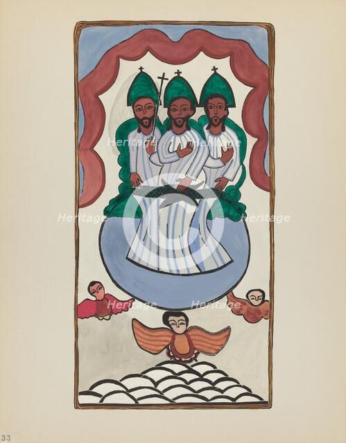 Plate 33: The Holy Trinity: From Portfolio "Spanish Colonial Designs of New Mexico, 1934/1942. Creator: Unknown.