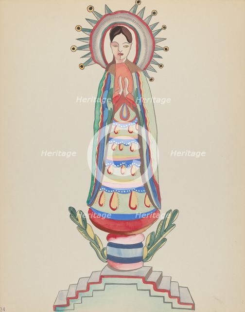 Plate 34: Our Lady of Light: From Portfolio "Spanish Colonial Designs of New Mexico, 1934/1942. Creator: Unknown.