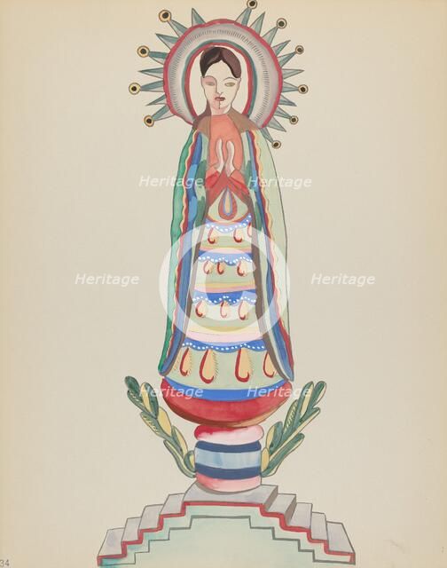 Plate 34: Our Lady of Light: From Portfolio "Spanish Colonial Designs of New Mexico, 1934/1942. Creator: Unknown.