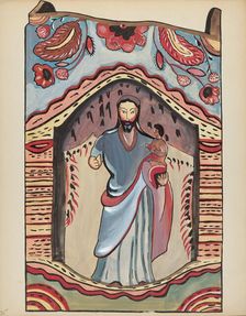 Plate 35: Saint Joseph in Wooden Niche: From Portfolio "Spanish Colonial Designs of New Mexico", 193 Creator: Unknown