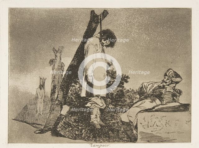 Plate 36 from 'The Disasters of War' (Los Desastres de La Guerra): 'Not [..., 1810 (published 1863). Creator: Francisco Goya.